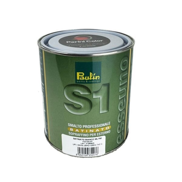 S1 Smalto Satinato al Solvente PAULIN Finitura Satinata per Esterno